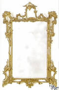 George III Chinese Chippendale carved giltwood mirror ca 1770