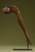 Woodlands Carved Wood Ball Headed Club