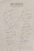 Autographed Major League Baseball Stars Hotel Stationery