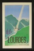 Herve Baille Color Lithograph Lourdes Advertising Poster