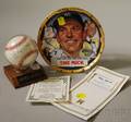Mickey Mantle Autographed Baseball and The Mick Porcelain Collectors Plate