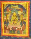Tibetan Polychrome Painted Cloth Thangka