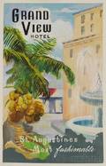 Gouache Advertising Illustration Grand View Hotel St Augustine