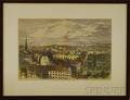 Framed Handcolored Map Essex County Massachusetts and Framed Handcolored Reproduction Birds Eye View of the City of Boston