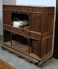 Chinese Export Carved Hardwood Cabinet