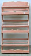 Pinkpainted Wooden Wall Plate Rack