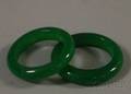 Two Asian Green Stone Rings