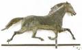 New England fullbodied copper horse weathervane ca 1880