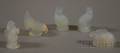 Five Sabino Opalescent Molded Glass Animal and Bird Figures