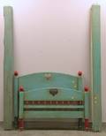 Provincial Polychrome Paintdecorated Wooden Twin Bed