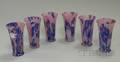 Set of Six Muranostyle Colored Art Glass Tumblers