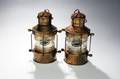 Pair of Bronze Ships Lanterns