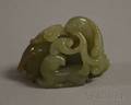 Small Jade Carving of Two Rams