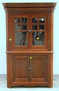 Childs Glazed Mahogany Corner Cupboard