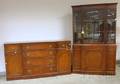 Irwin Georgianstyle Glazed Mahogany and Mahogany Veneer China Cabinet and Sideboard
