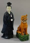 Two Asian Glazed Ceramic Figures