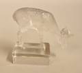 R Lalique Glass Deer Figurine
