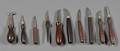 Ten WoodHandled Burnishing Tools