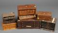 Six Watchmakers Tool and Parts Cabinets and Boxes