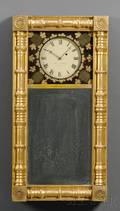Gilt Empire Mirror Clock by Samuel Abbott