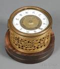 Chinese Drum Clock on Rosewood Stand