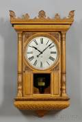 Monumental Oak Wall Clock by Tiffany