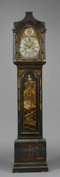 ThirtyDay Japanned Longcase Clock by John Ellicott