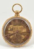 Gold Open Face Pocket Watch by Savoye  Son