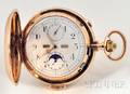 Gold Minute Repeating Calendar and Chronograph Pocket Watch