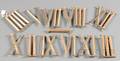 Twelve Cast Bronze Roman Numerals