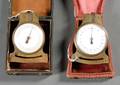 Two Boxed Brass and Steel Pivot Dial Gauges