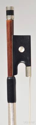 French Nickel Mounted Violin Bow Louis Morizot Pere