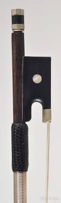French Nickel Mounted Violin Bow Louis Bazin