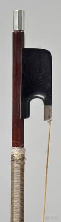French Silver Mounted Viola Bow Victor Thomassin