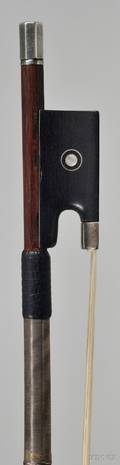 French Silver Mounted Violin Bow Eugene Sartory c 1910