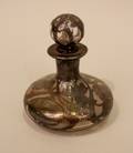 Sterling Overlay Glass Perfume Bottle