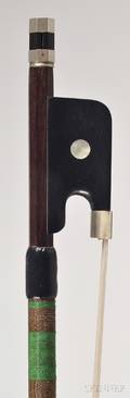 French Nickel Mounted Violoncello Bow Bazin School
