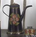 Maine tole decorated coffee pot mid 19th c