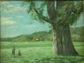 FrancoAmerican School 19th20th Century Two Boys in a Field