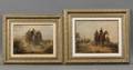 Manner of Giovanni Fattori Italian 18251908 Two Works Depicting Soldiers on Horseback