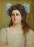 Attributed to Jean Paul Selinger American 18501909 Portrait of a Girl