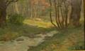 Attributed to Henry Guy Fangel American 19th20th Century Dappled Sunlight by a Stream