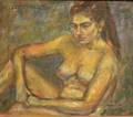 Minna Karen American fl 19202005 Portrait of a Reclining Nude