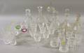 Approximately Twentyone Pieces of Waterford Colorless Cut Glass Liquor and Stemware with Four Colorless Glass Decanters a Set of T