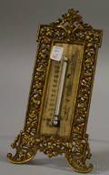 Bradley  Hubbard Victorian Cast Brass Table Thermometer