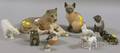 Eight Royal Copenhagen and Two Bing  Grondahl Porcelain Animal and Bird Figures