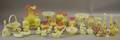 Thirtytwo Pieces of Assorted Fenton Burmesestyle Art Glass