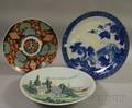Three Asian Decorated Porcelain Chargers