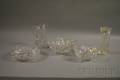 Five Colorless Cut Glass Items