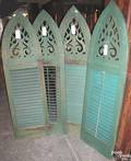 Four louvered shutters 19th c